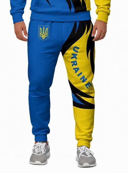 Спортивні штани на манжетах патріотичні Прапор, 5XL 100079 фото