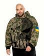 Худі чоловіча, великих розмірів, батал, патріотична з черепом,  4XL 100016 фото