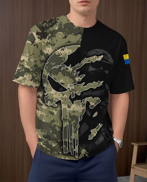Чоловіча футболка з черепом, чорна, XL 100409 фото