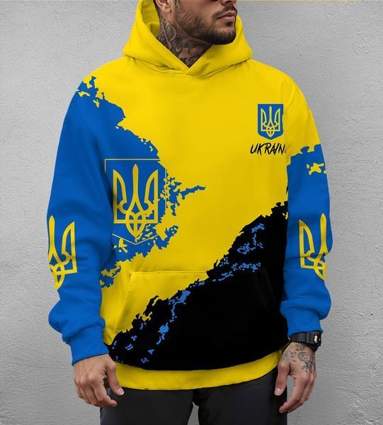 Спортивний костюм великих розмірів, батал, патріотичний, "Хіт", худі + штани,  5XL 100001 фото