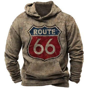 Чоловіча худі ТЕПЛА роут 66 4XL 85487264 фото