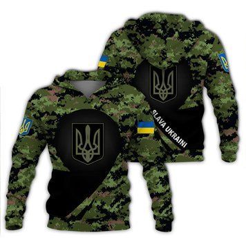 Худі чоловіча, великих розмірів, батал, патріотична "Герб",  5XL 100013 фото