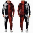 Чоловічий спортивний костюм червоно чорний, худі + штани,2XL