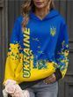 Худі жіноча, великих розмірів, батал, патріотична "синя",  4XL 100139 фото