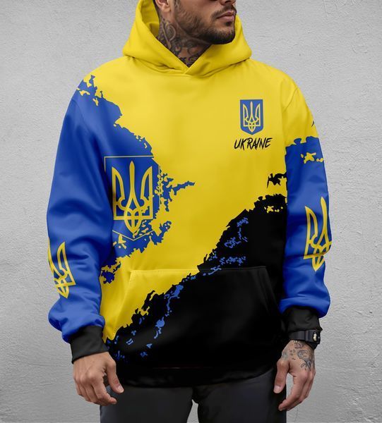 Худі ukraine чоловіча патріотичне з капюшоном, S 100003 фото