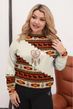 Світшот жіночий з принтом "серце ацтека" 3XL 100578 фото