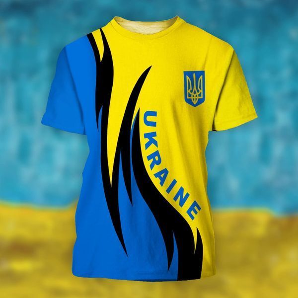 Чоловіча футболка Україна, патріотичний принт, L 100420 фото