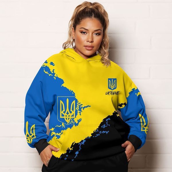 Худі жіноча, великих розмірів, батал, патріотичне "Хіт",  6XL 100122 фото